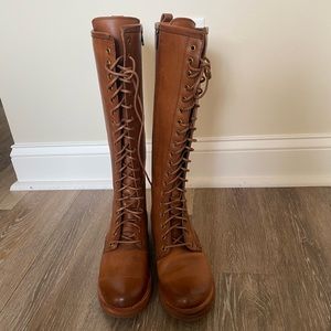frye veronica lace up boot